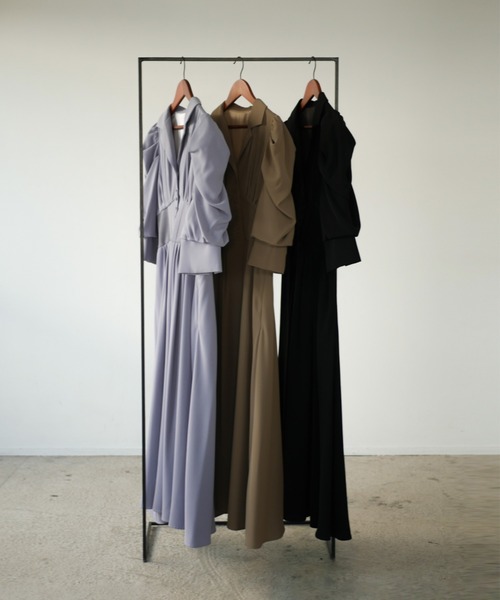 My shawty(マイシャウティー)の「tailored day dress(ドレス・レディース・ブラック/ブルーパープル/ダークベージュ・FREE)」の22枚目の写真