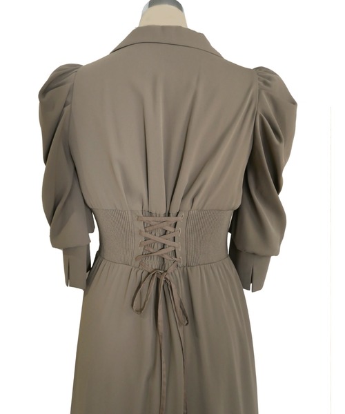 My shawty(マイシャウティー)の「tailored day dress(ドレス・レディース・ブラック/ブルーパープル/ダークベージュ・FREE)」の21枚目の写真