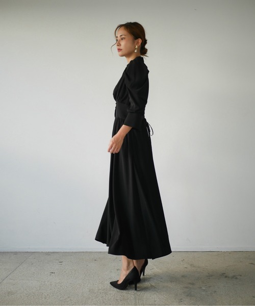 My shawty(マイシャウティー)の「tailored day dress(ドレス・レディース・ブラック/ブルーパープル/ダークベージュ・FREE)」の13枚目の写真