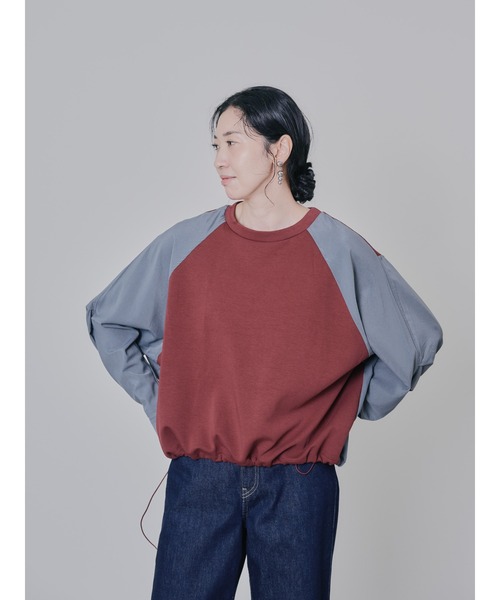 DOLLUPOOPS(ドールアップウップス)の「タックスリーブ配色トップス(Tシャツ/カットソー・レディース・ブラック/オフホワイト/チャコールグレー/レッド・38)」の21枚目の写真