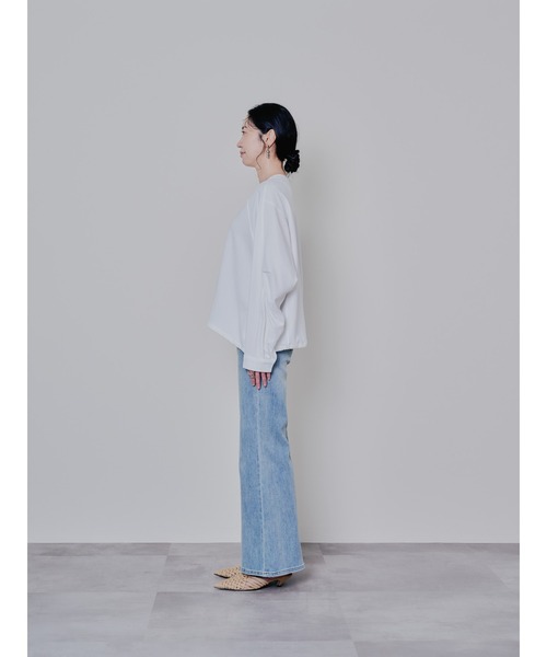 DOLLUPOOPS（ドールアップウップス）の「タックスリーブ配色トップス（Tシャツ/カットソー・レディース・ブラック/オフホワイト/チャコールグレー/レッド・38）」の12枚目の写真