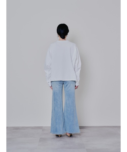 DOLLUPOOPS（ドールアップウップス）の「タックスリーブ配色トップス（Tシャツ/カットソー・レディース・ブラック/オフホワイト/チャコールグレー/レッド・38）」の13枚目の写真