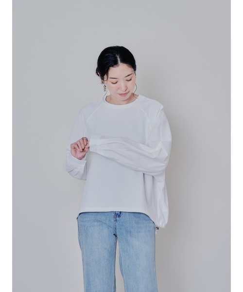DOLLUPOOPS(ドールアップウップス)の「タックスリーブ配色トップス(Tシャツ/カットソー・レディース・ブラック/オフホワイト/チャコールグレー/レッド・38)」の22枚目の写真