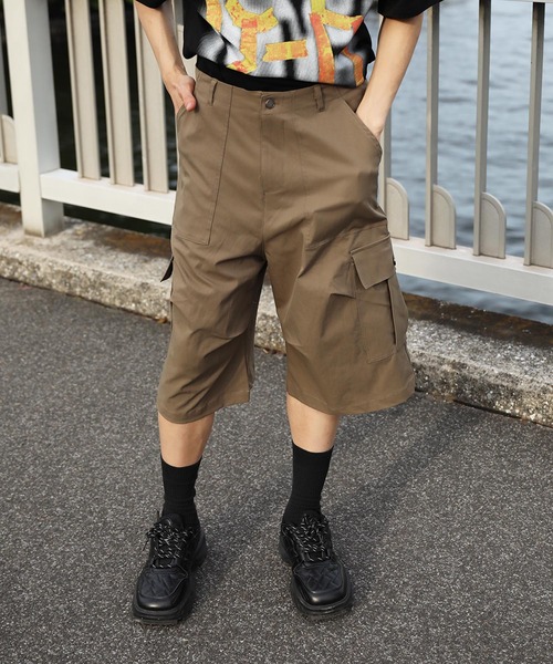 HOOK(フック)の「ルーズフィットカーゴショーツ (SS)(カーゴパンツ・メンズ・ホワイト/ブラック/ベージュ・MEDIUM/LARGE/X-LARGE)」の3枚目の写真