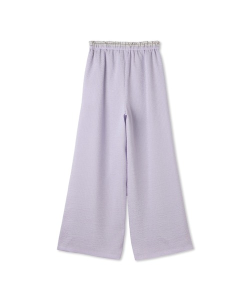 QUEENS COURT（クイーンズコート）の「日本製シャーリングイージーパンツ≪手洗い可能≫（その他パンツ・レディース・パープル/ブラック/オフホワイト・M）」の5枚目の写真