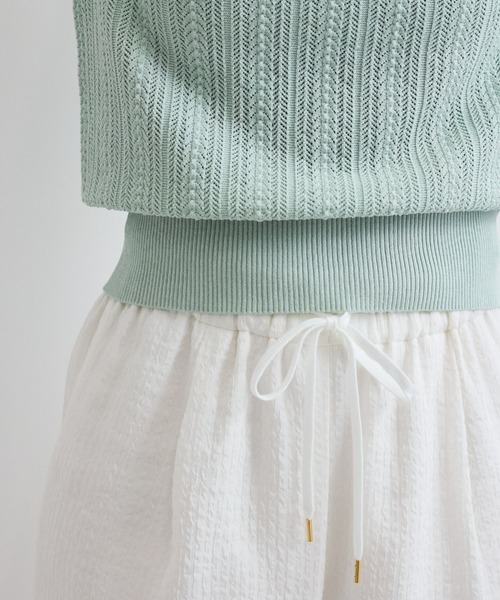 QUEENS COURT（クイーンズコート）の「日本製シャーリングイージーパンツ≪手洗い可能≫（その他パンツ・レディース・パープル/ブラック/オフホワイト・M）」の16枚目の写真