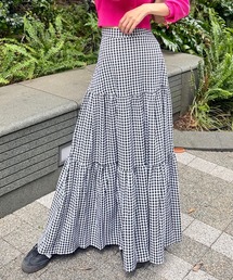 Mela（メラ）の「ギンガムチェックティアードスカート（スカート）」