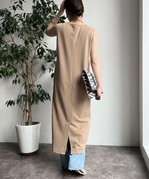 DouDou(ドゥドゥ)の「【WEB限定】ライトダンボールワンピース(ワンピース・レディース・ベージュ/オレンジ/チャコールグレー・FREE)」の16枚目の写真
