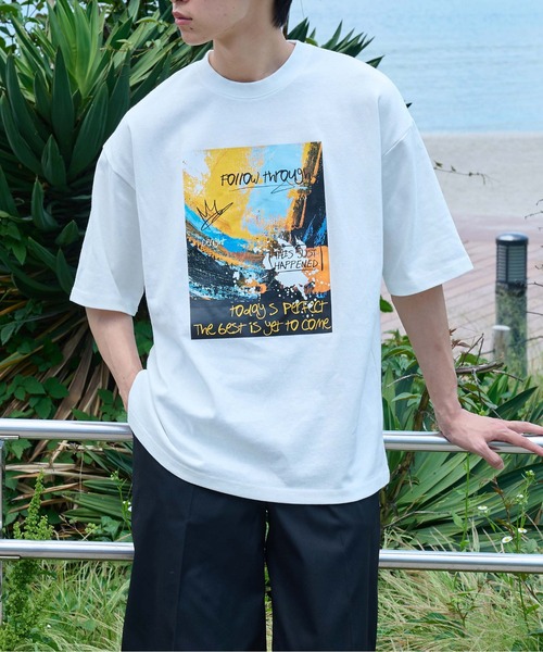 epnok(エプノック)の「グラフィックルーズ半袖Tee(Tシャツ/カットソー・メンズ・ホワイト系3/ブラック系2/ホワイト系1/ホワイト系2/ブラック系1/ブラック系3・SMALL/MEDIUM/LARGE)」の2枚目の写真