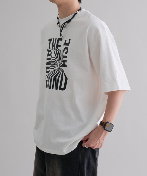 epnok(エプノック)の「グラフィックルーズ半袖Tee(Tシャツ/カットソー・メンズ・ホワイト系3/ブラック系2/ホワイト系1/ホワイト系2/ブラック系1/ブラック系3・SMALL/MEDIUM/LARGE)」の8枚目の写真
