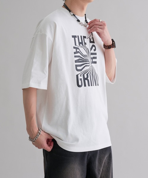 epnok(エプノック)の「グラフィックルーズ半袖Tee(Tシャツ/カットソー・メンズ・ホワイト系3/ブラック系2/ホワイト系1/ホワイト系2/ブラック系1/ブラック系3・SMALL/MEDIUM/LARGE)」の9枚目の写真