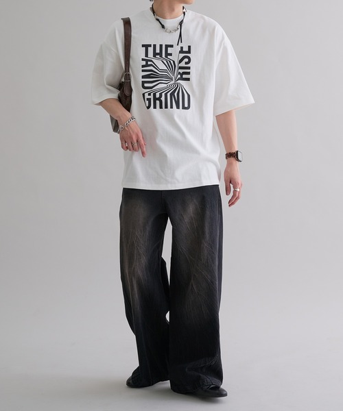 epnok(エプノック)の「グラフィックルーズ半袖Tee(Tシャツ/カットソー・メンズ・ホワイト系3/ブラック系2/ホワイト系1/ホワイト系2/ブラック系1/ブラック系3・SMALL/MEDIUM/LARGE)」の12枚目の写真