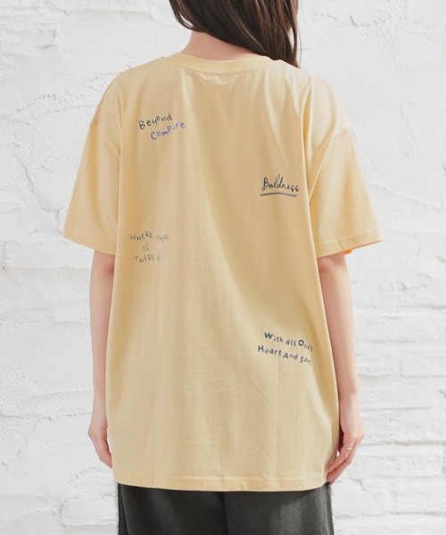 UVカット】落書き風ロゴゆるTシャツ（Tシャツ/カットソー