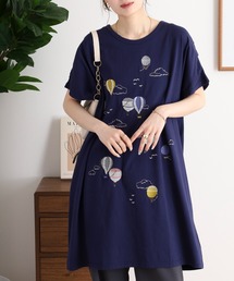 EMAGO 気球刺繍ドルマンチュニック
