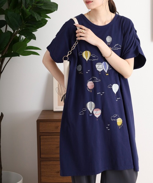 tシャツ EMAGO 一輪刺繍フード付きベストチュニック レディース CHUNKY FACTORY - emago｜Yahoo!ショッピング