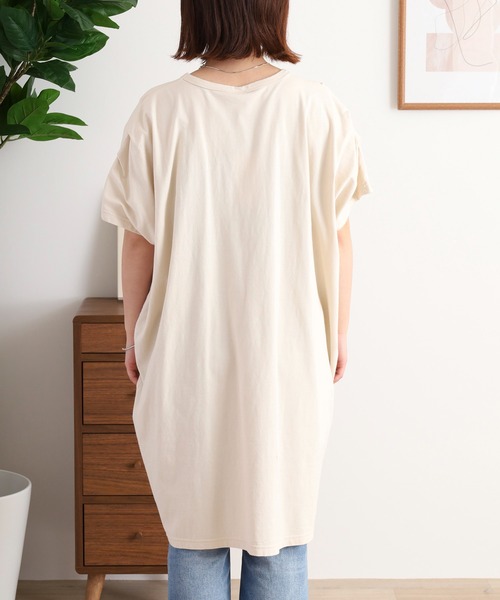 Emago(イマゴ)の「EMAGO 気球刺繍ドルマンチュニック(Tシャツ/カットソー・レディース・ネイビー/アイボリー/ホワイト×ブルー・FREE)」の18枚目の写真