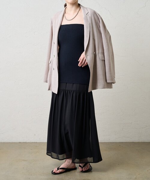 SHENERY（シーナリー）の「2WAYレイヤードフレアスカート（スカート・レディース・オフホワイト/ブラック・38/36）」の11枚目の写真