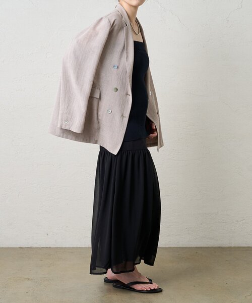 SHENERY（シーナリー）の「2WAYレイヤードフレアスカート（スカート・レディース・オフホワイト/ブラック・38/36）」の14枚目の写真