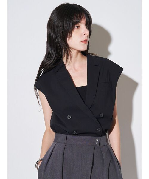 ELENDEEK（エレンディーク）の「テーラーカラーブラウス【セットアップ対応】（シャツ/ブラウス・レディース・ブラウン/ブラック・FREE）」の2枚目の写真