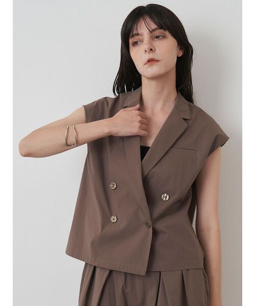 ELENDEEK（エレンディーク）の「テーラーカラーブラウス【セットアップ対応】（シャツ/ブラウス・レディース・ブラウン/ブラック・FREE）」の3枚目の写真