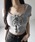 me+em select�i�~�[���Z���N�g�j�́u�y �Scolor �z���[�X�A�b�v�t�����g���{�������V���[�g�s�V���c �^ lace up front ribbon short sleeve short slim T-shirt�iT�V���c/�J�b�g�\�[�j�v�b�O���[