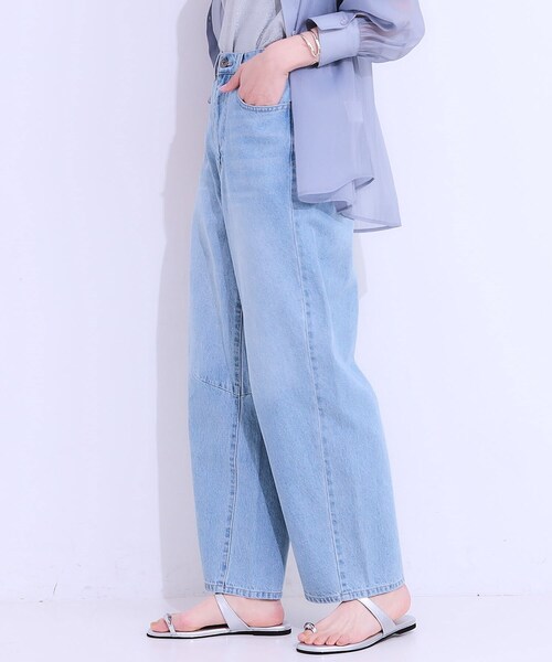 Cutie Blonde（キューティーブロンド）の「【S-LL】大人のこなれ見えスタイルに カーブデニムパンツ（デニムパンツ・レディース・ライトブルー/グレー・04/03/01/02）」の8枚目の写真