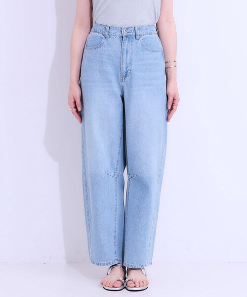 Cutie Blonde（キューティーブロンド）の「【S-LL】大人のこなれ見えスタイルに カーブデニムパンツ（デニムパンツ・レディース・ライトブルー/グレー・04/03/01/02）」の11枚目の写真