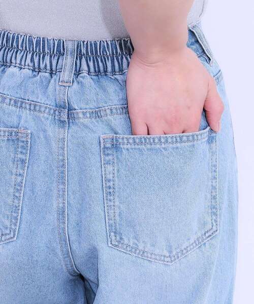 Cutie Blonde（キューティーブロンド）の「【S-LL】大人のこなれ見えスタイルに カーブデニムパンツ（デニムパンツ・レディース・ライトブルー/グレー・04/03/01/02）」の16枚目の写真