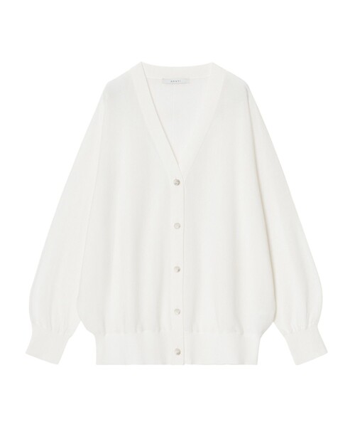 ANAYI（アナイ）の「コットンアセテートＶネック カーディガン（カーディガン/ボレロ・レディース・グレイッシュベージュ/ブラック/ホワイト・38/36）」の6枚目の写真