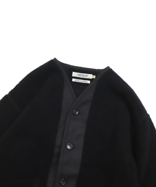 OMNIGOD（オムニゴッド）の「[OMNIGOD womens / オムニゴッド] リサイクルウールパイル ミリタリーカーディガン（カーディガン/ボレロ・レディース・ブラック/ブラウン/グレー・0）」の10枚目の写真