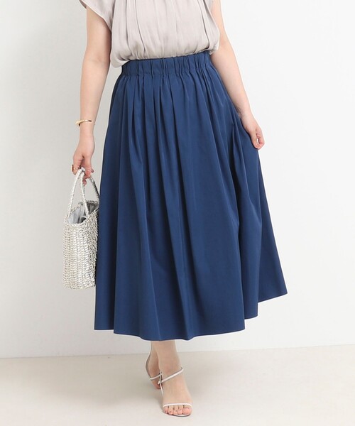 MICO COULIER（ミコクリエ）の「リバーシブルタフタスカート（スカート・レディース・オリーブ/グレイッシュブルー/モカ・38/36）」の5枚目の写真