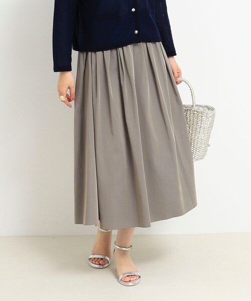 MICO COULIER（ミコクリエ）の「リバーシブルタフタスカート（スカート・レディース・オリーブ/グレイッシュブルー/モカ・38/36）」の11枚目の写真