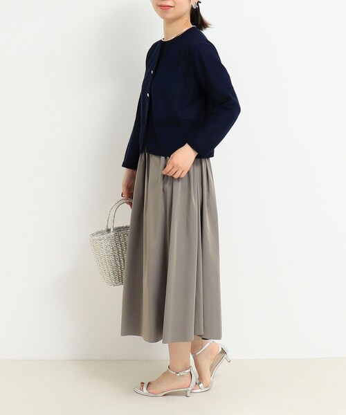 MICO COULIER（ミコクリエ）の「リバーシブルタフタスカート（スカート・レディース・オリーブ/グレイッシュブルー/モカ・38/36）」の12枚目の写真