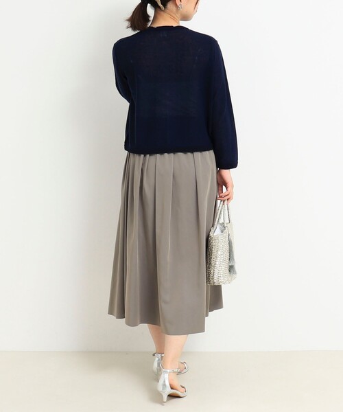 MICO COULIER（ミコクリエ）の「リバーシブルタフタスカート（スカート・レディース・オリーブ/グレイッシュブルー/モカ・38/36）」の13枚目の写真