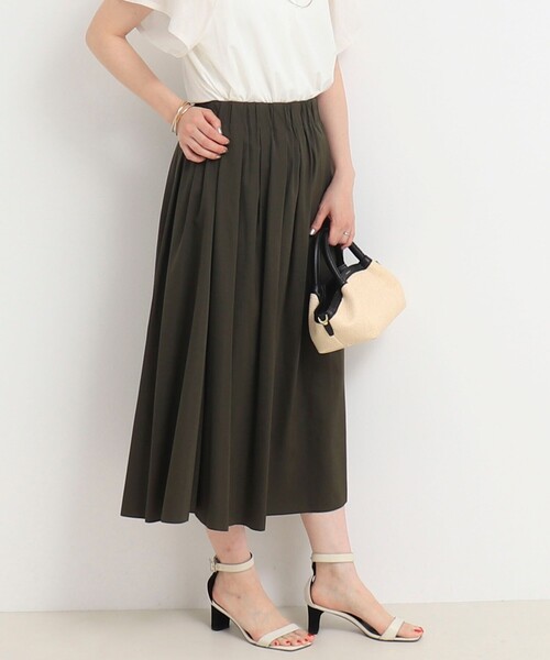 MICO COULIER（ミコクリエ）の「リバーシブルタフタスカート（スカート・レディース・オリーブ/グレイッシュブルー/モカ・38/36）」の15枚目の写真