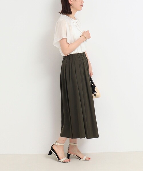 MICO COULIER（ミコクリエ）の「リバーシブルタフタスカート（スカート・レディース・オリーブ/グレイッシュブルー/モカ・38/36）」の16枚目の写真