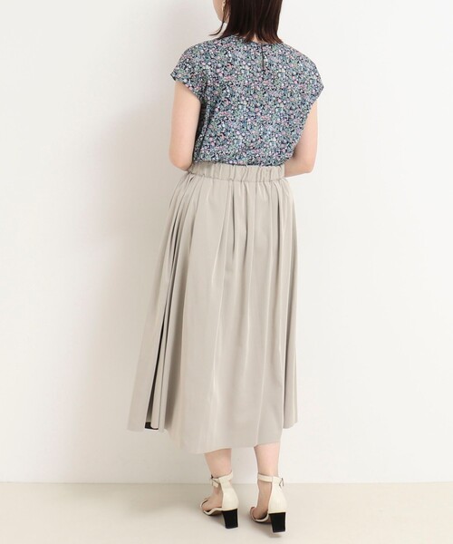 MICO COULIER（ミコクリエ）の「リバーシブルタフタスカート（スカート・レディース・オリーブ/グレイッシュブルー/モカ・38/36）」の21枚目の写真