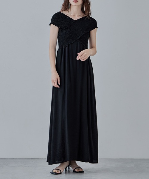 2WAYシャーリングミニワンピース KBF｜2WAYシャーリングミニワンピース | Rakuten Fashion(楽天