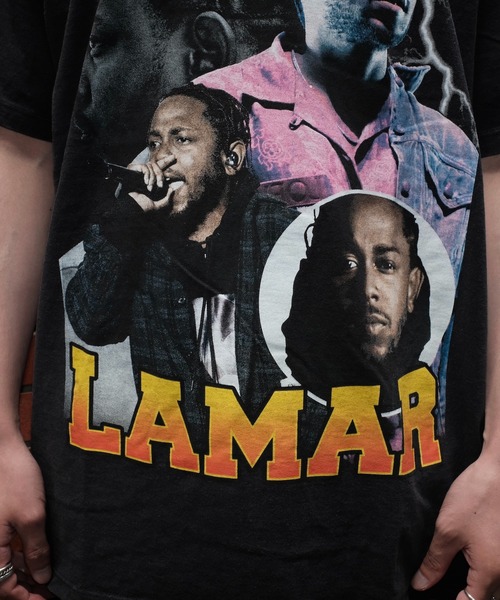 THRIFTY LOOK(スリフティールック)の「THRIFTY LOOK スリフティルック / THRIFTY"KENDRICK LAMAR"TEE ケンドリック・ラマー(Tシャツ/カットソー・メンズ・ブラック系1/ブラック/ブラック系2・MEDIUM/LARGE/X-LARGE)」の12枚目の写真