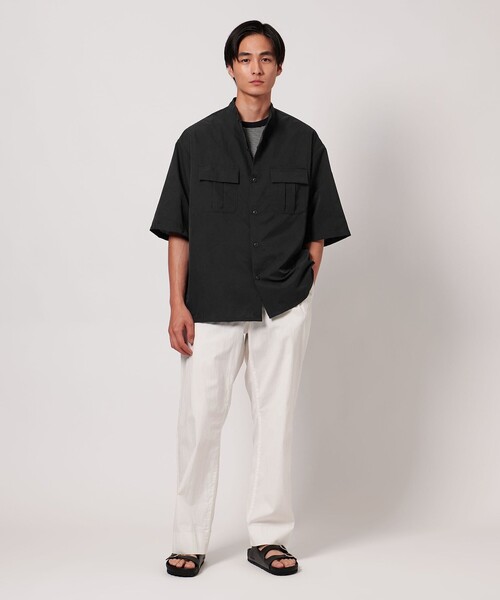 UNITED ARROWS(ユナイテッドアローズ)の「DotAir ドットエア バンドカラー ミリタリーシャツ ‐吸水速乾 ストレッチ‐(シャツ/ブラウス・メンズ・ブラック/ダークグレー・L/XL/M/S)」の5枚目の写真