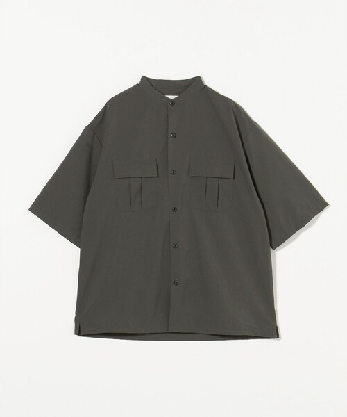 UNITED ARROWS(ユナイテッドアローズ)の「DotAir ドットエア バンドカラー ミリタリーシャツ ‐吸水速乾 ストレッチ‐(シャツ/ブラウス・メンズ・ブラック/ダークグレー・L/XL/M/S)」の9枚目の写真