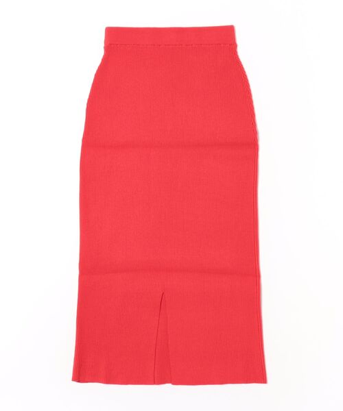 INTERPLANET(インタープラネット)の「ニットリブナロースカート(スカート・レディース・オフホワイト/レッド/ブラウン/ブラック・FREE)」の9枚目の写真