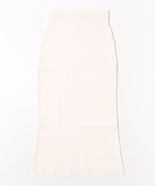 INTERPLANET(インタープラネット)の「ニットリブナロースカート(スカート・レディース・オフホワイト/レッド/ブラウン/ブラック・FREE)」の12枚目の写真