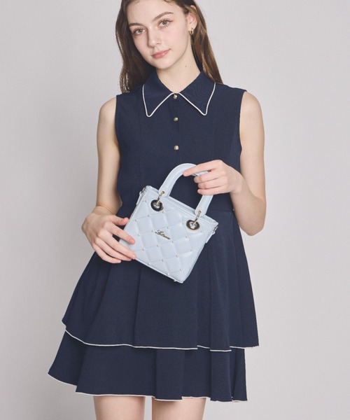 ノースリーブフリルワンピース（ワンピース）｜Lallana