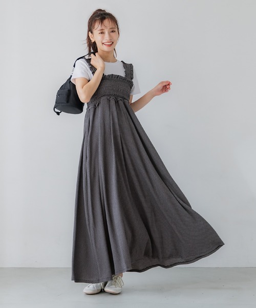 coca（coca）（コカ）の「クレープシャーリングワンピース（ワンピース・レディース・ブラック/ライトベージュ/A・S/M/L）」の20枚目の写真