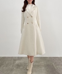週末限定価格！MAX&Co.★ツイードチェスターコート　ダブル　ロング丈 週末限定価格！MAX&Co.☆ツイードチェスターコート ダブル
