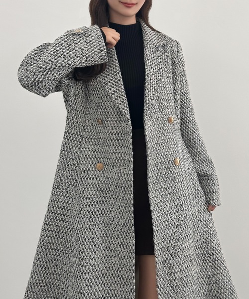 新品 CITY SHOP SOLOTRE イタリア製 ツイード ロングコート 新品 CITY SHOP SOLOTRE イタリア製 ツイード ロングコート