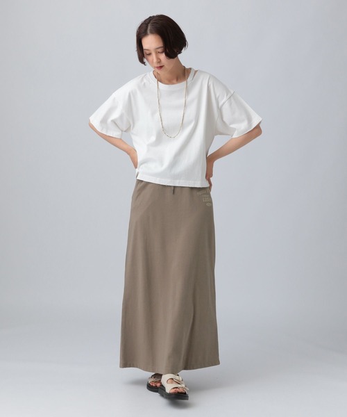 LEPSIM（レプシィム）の「ロゴプリントスカート　459734（スカート・レディース・ブラウン/チャコールグレー/グレー・FREE）」の15枚目の写真