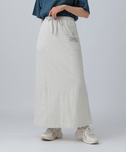 LEPSIM（レプシィム）の「ロゴプリントスカート　459734（スカート・レディース・ブラウン/チャコールグレー/グレー・FREE）」の4枚目の写真