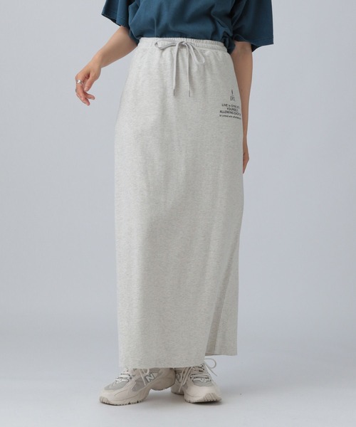 LEPSIM（レプシィム）の「ロゴプリントスカート　459734（スカート・レディース・ブラウン/チャコールグレー/グレー・FREE）」の5枚目の写真